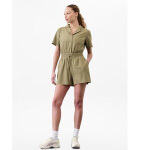 ATHLETA - Avenue Romper in Olive Wrinkle-Resistant Size Medium NEW $99 msrp